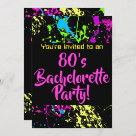 Invitación Bachelorette Party de los años 80