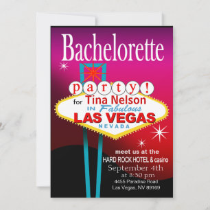 Invitación Bachelorette Party en Las Vegas
