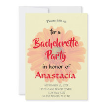 Bachelorette Party floral personalizada