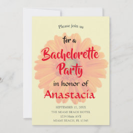 Invitación Bachelorette Party floral personalizada