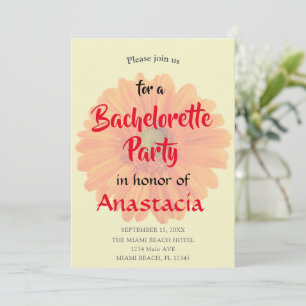 Invitación Bachelorette Party floral personalizada
