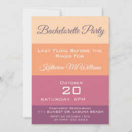 Invitación Bachelorette Party-Harvest Palette-