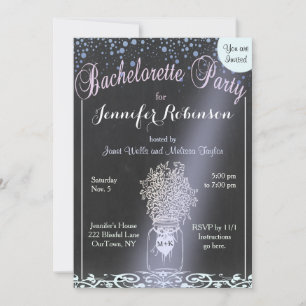 Invitación Bachelorette Party   Moonlight Mason Jar