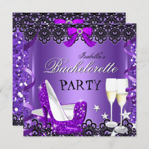 Invitación Bachelorette Party Morple High Heol Champagne