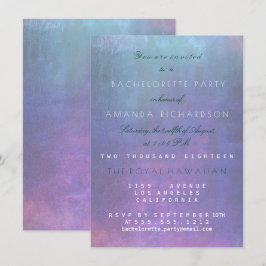 Invitación Bachelorette Party Pink Aquatic Pastel Watercolor