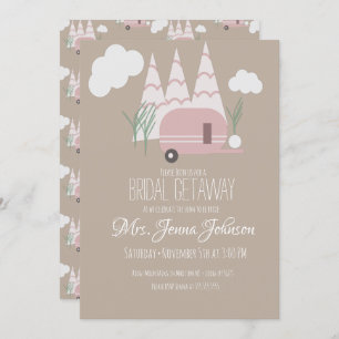 Invitación Bachelorette Party Pink Camper