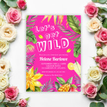 Bachelorette Party Pink Girly Fun Tropical