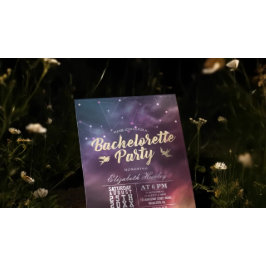 Invitación Bachelorette Party Stars Sky Galaxy Constellings