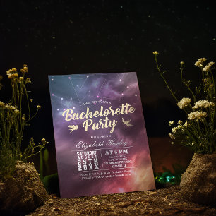 Invitación Bachelorette Party Stars Sky Galaxy Constellings