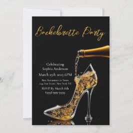 Invitación Bachelorette Party-Stiletto y Bubbly