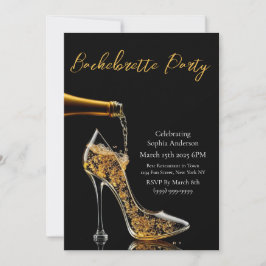 Invitación Bachelorette Party-Stiletto y Bubbly