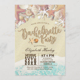 Invitación Bachelorette Party Summer Beach Starfish Seashell