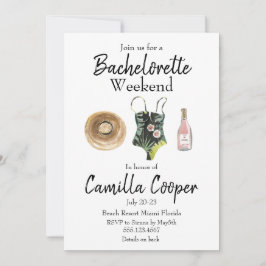 Invitación Bachelorette Party Weekend Getaway Itinerary