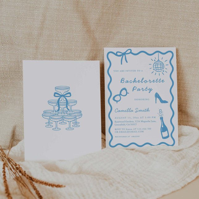 Invitación Bachelorette Party Whimsical Handwriter (Subido por el creador)