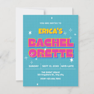 Invitación Bachelorette pop Retro