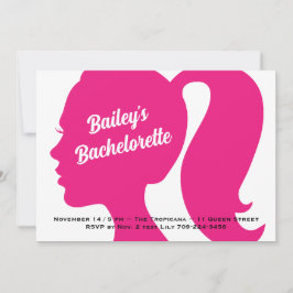 Invitación Bachelorette rosa fiesta