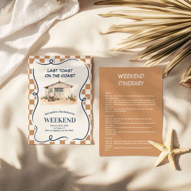 Invitación Bachelorette Rustic Coastre Retreat (Subido por el creador)