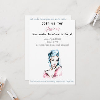 Invitación Bachelorette Spa Fiesta