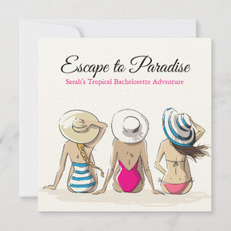 Invitación Bachelorette Tropical