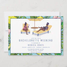 Invitación Bachelorette Tropical Beach Weekend Viaje