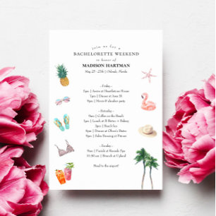 Invitación Bachelorette Tropical Weekend