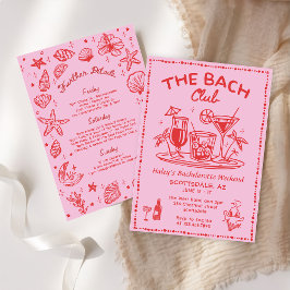 Invitación Bachelorette Weekend de Cocktail de mano caprichos