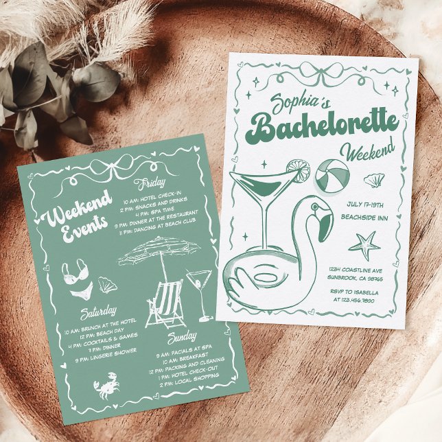 Invitación Bachelorette Weekend Fiesta Green (Subido por el creador)