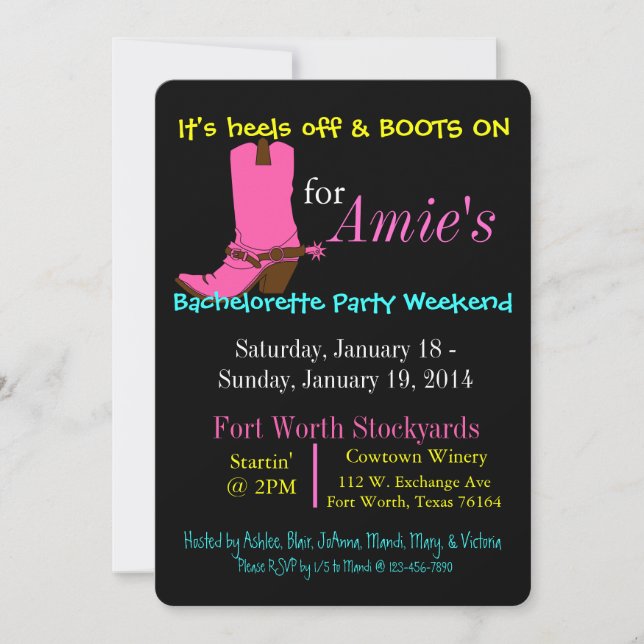 INVITACIÓN BACHELORETTE WEEKEND INVITE DIGITAL DOWNLOAD (Anverso)