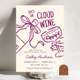 Invitación Bachelorette Weekend Itinerario de Cloud Wine