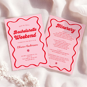 Invitación Bachelorette Weekend Itinerary
