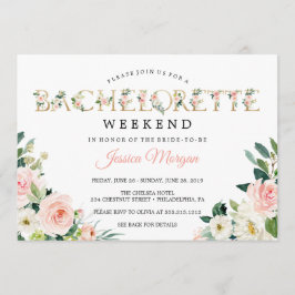 Invitación Bachelorette Weekend Itinerary Airy Rubor