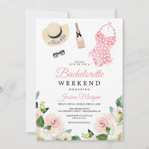 Invitación Bachelorette Weekend Itinerary Airy Rubor Invitati