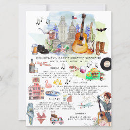 Invitación Bachelorette Weekend Itinerary | Austin, Texas