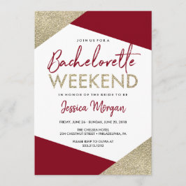 Invitación Bachelorette Weekend Itinerary Burgundy
