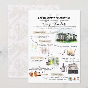 Invitación Bachelorette Weekend Itinerary   Denver, Colorado