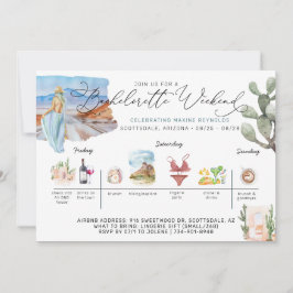 Invitación Bachelorette Weekend Itinerary | Desert Cactus