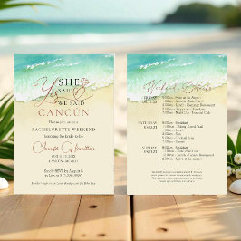 Invitación Bachelorette Weekend Itinerary | Playa de Cancún