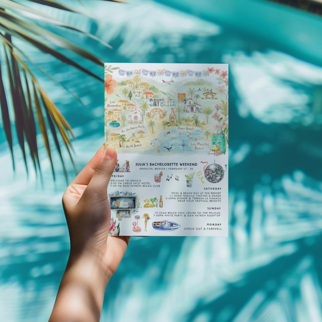 Invitación Bachelorette Weekend Itinerary | Sayulita (Subido por el creador)