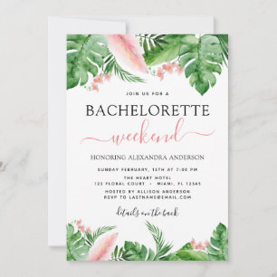 Invitación Bachelorette Weekend Palas Tropicales Itinerarias