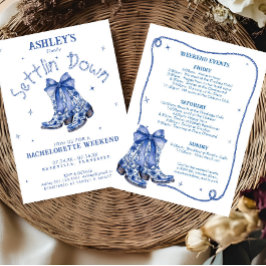 Invitación Bachelorette Weekend Party Blue