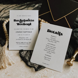 Invitación Bachelorette Weekend retro de época