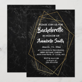 Invitación Bachiller geométrico de Mármol Faux