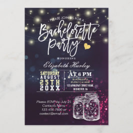 Invitación Bachiller Party Bridal Shower Mason Jar Luces