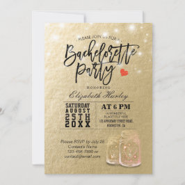 Invitación Bachiller Party Bridal Shower Mason Jar Luces