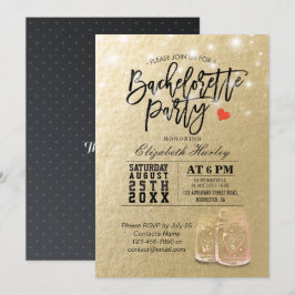 Invitación Bachiller Party Bridal Shower Mason Jar Luces
