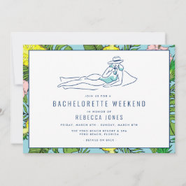 Invitación Bachillerato Chicas Tropical Beach Getaway 
