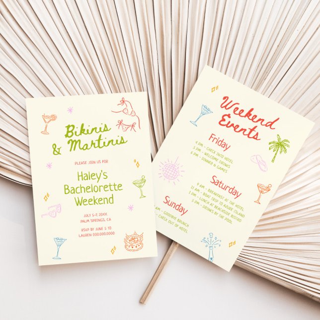 Invitación Bachillerato de bikinis y martinis (Subido por el creador)