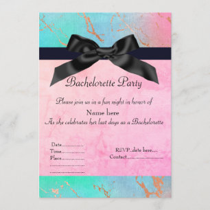 Invitación Bachillerato de mármol pastel verde rosa nuevo div