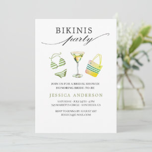 Invitación Bachillerato en bikinis Fiesta