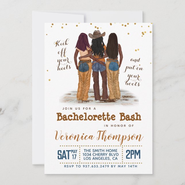 Invitación Bachillerato Occidental Ducha Británica (Anverso)